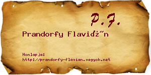 Prandorfy Flavián névjegykártya